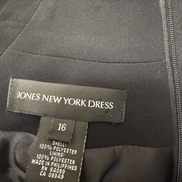Jones New York Black Long Sleeve Dress - Picture 4 of 4